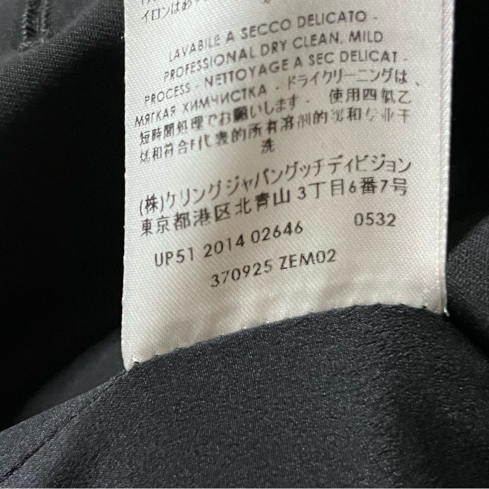 Gucci Tailored Blazer Womens 10 Black Shawl Collar Workwear Designer Classic Fit - Picture 13 of 13